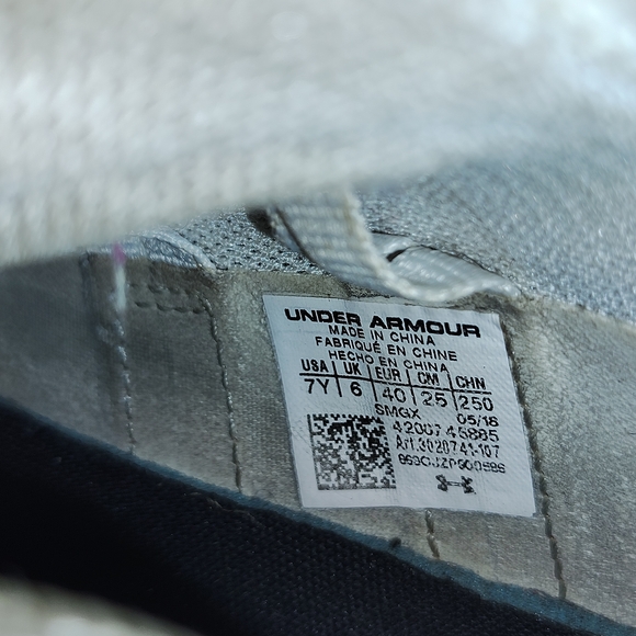 Under Armour Gray and White Sneakers - Picture 5 of 5